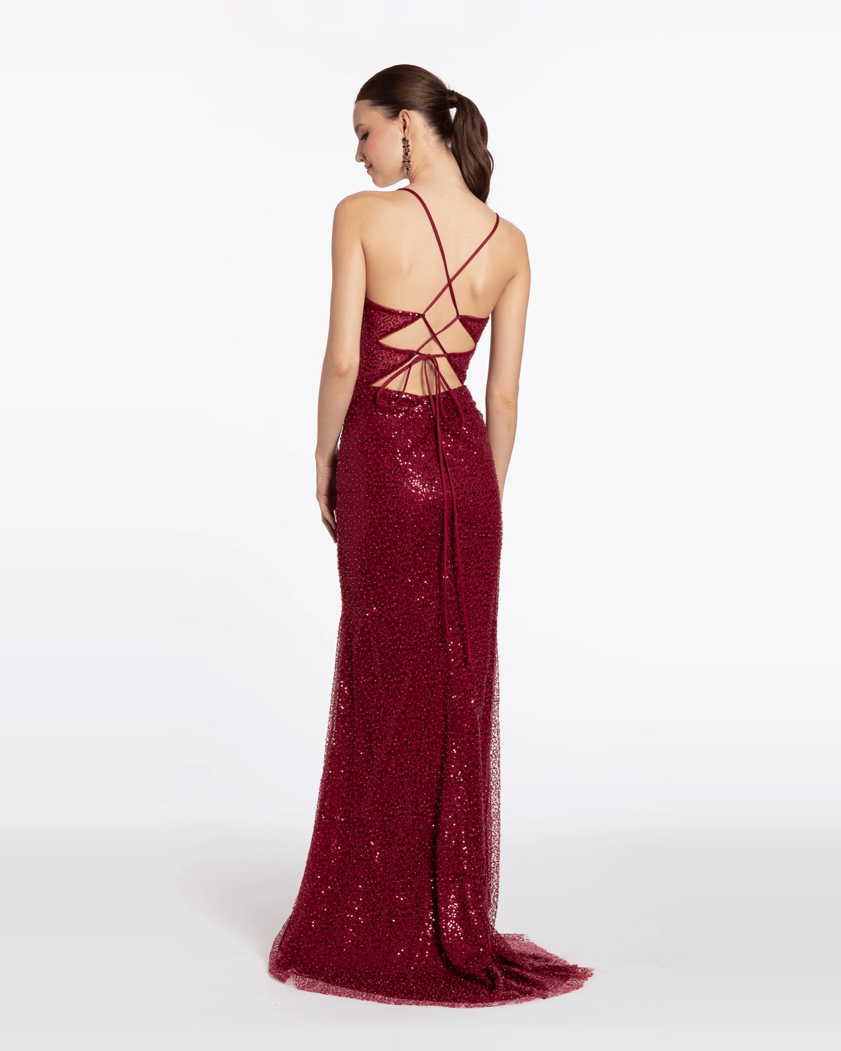 sweetheart column maxi prom dress - image 2
