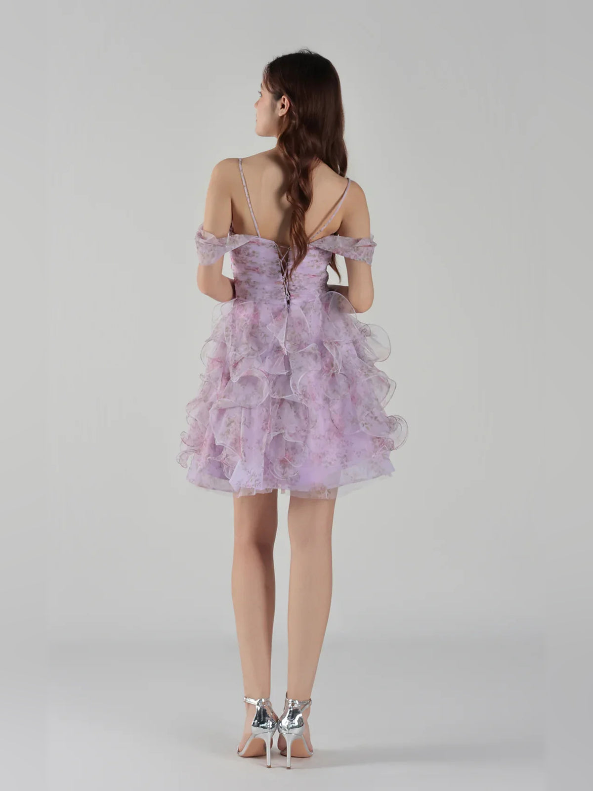 As Picture mini homecoming dress, back view showing the rear of the dress