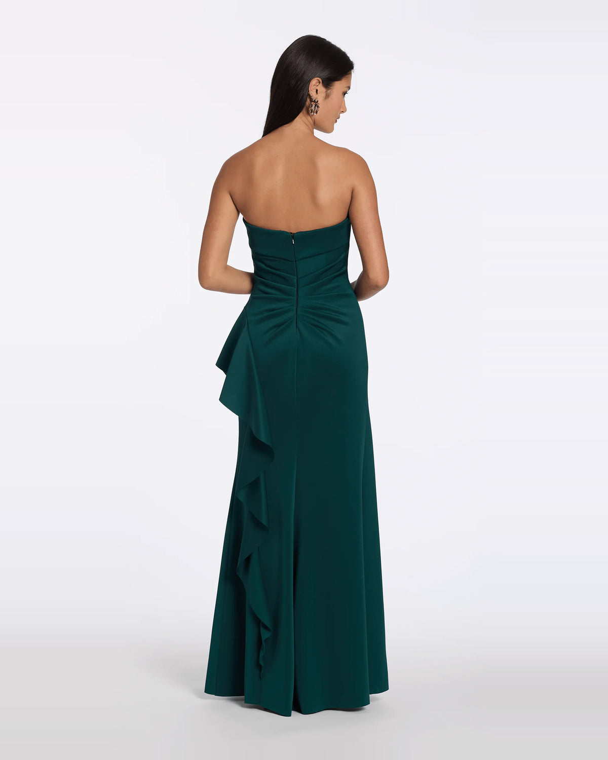 strapless column maxi prom dress - image 2