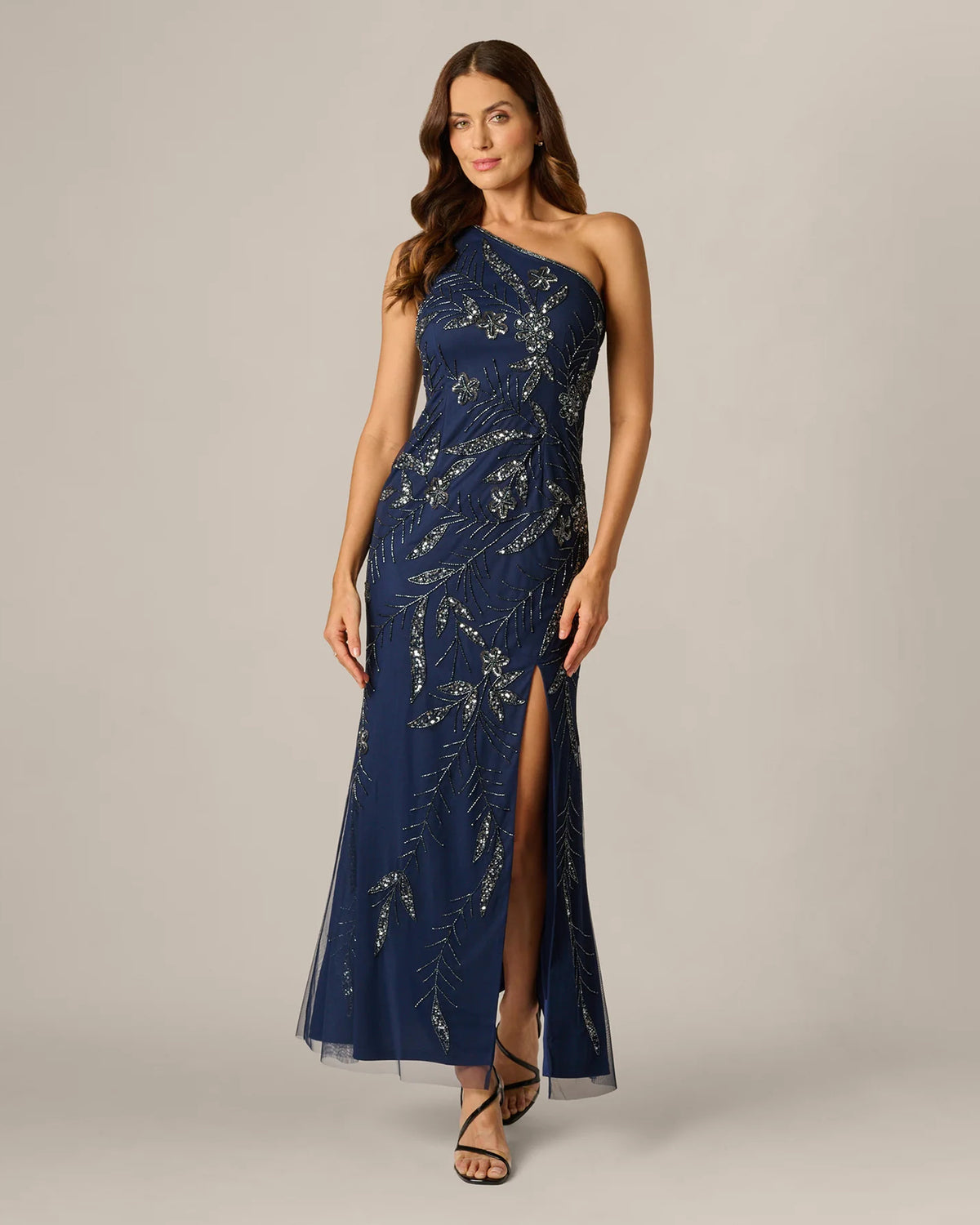 one-shoulder a-line maxi mother of the bride dress - image 2