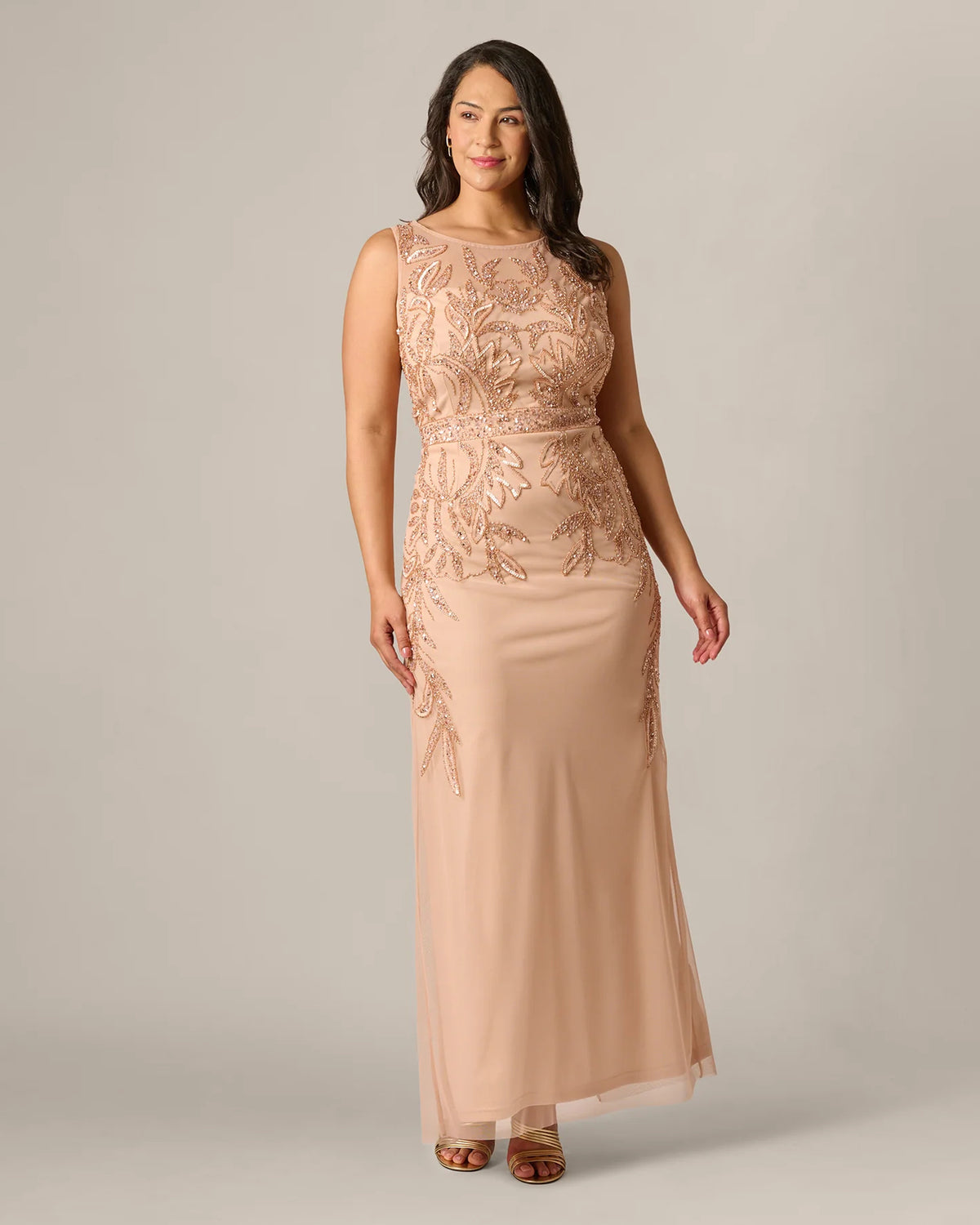 sleeveless sheath maxi mother of the bride dress - image 2