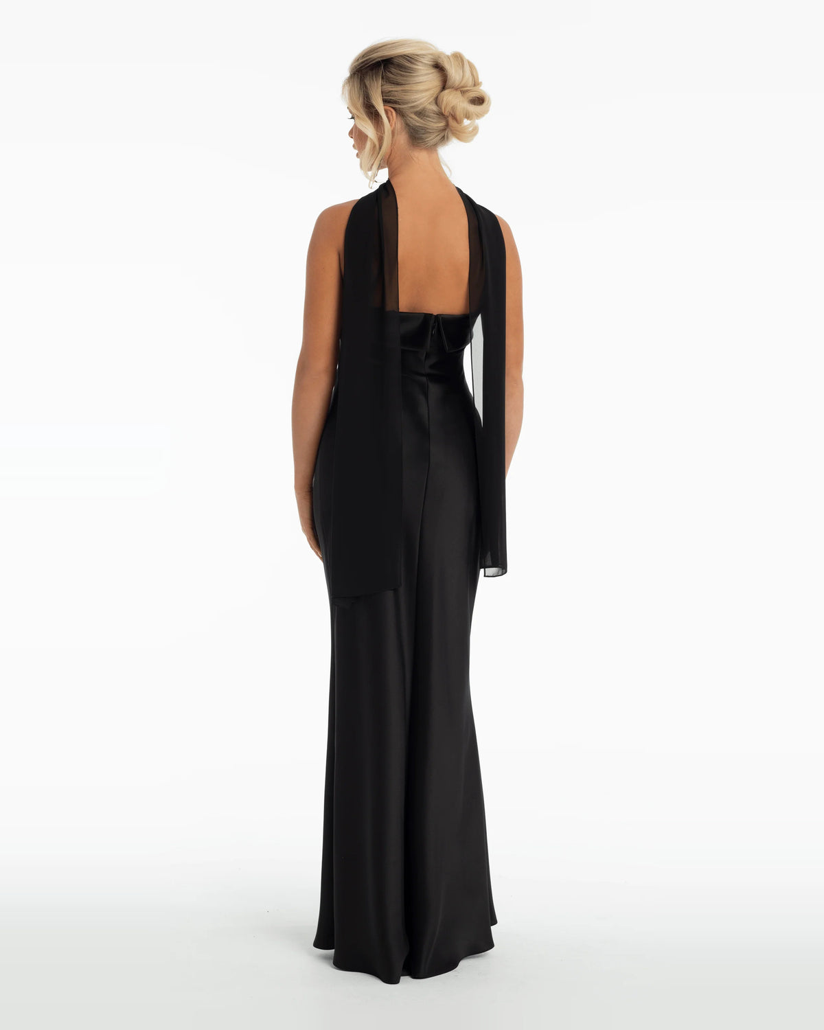 strapless column maxi prom dress - image 2