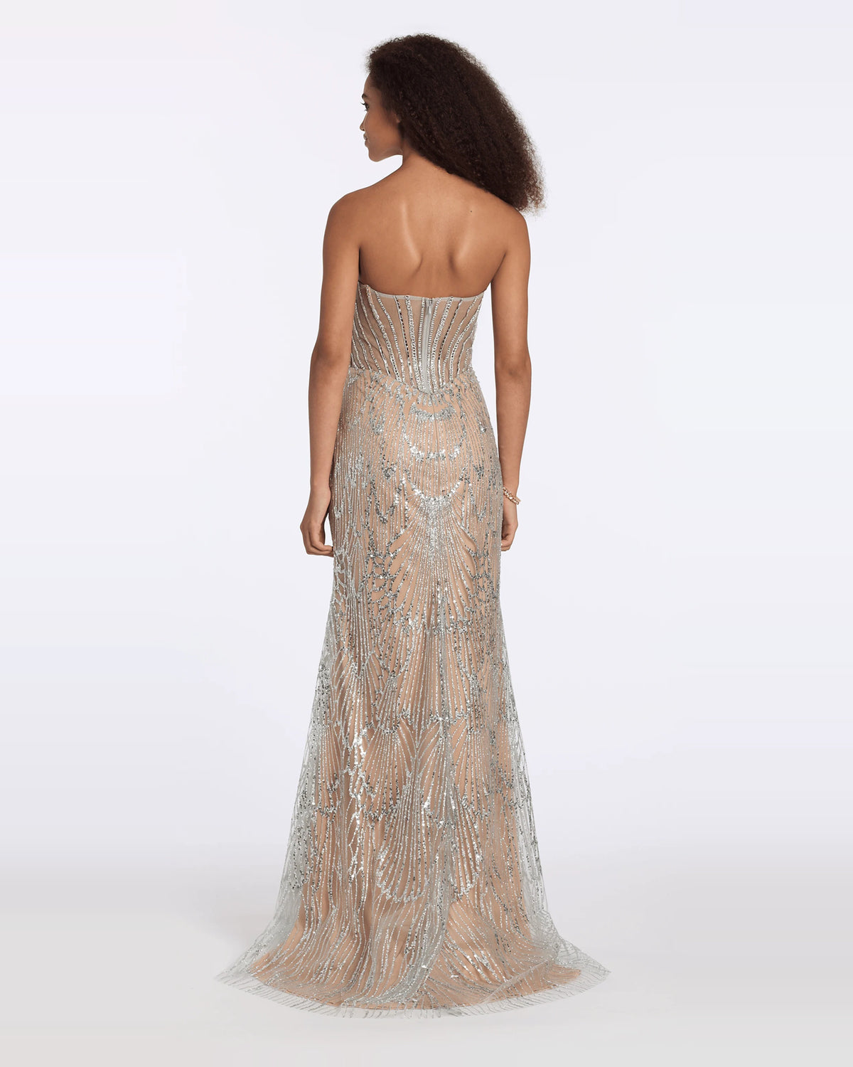 sweetheart column maxi prom dress - image 2