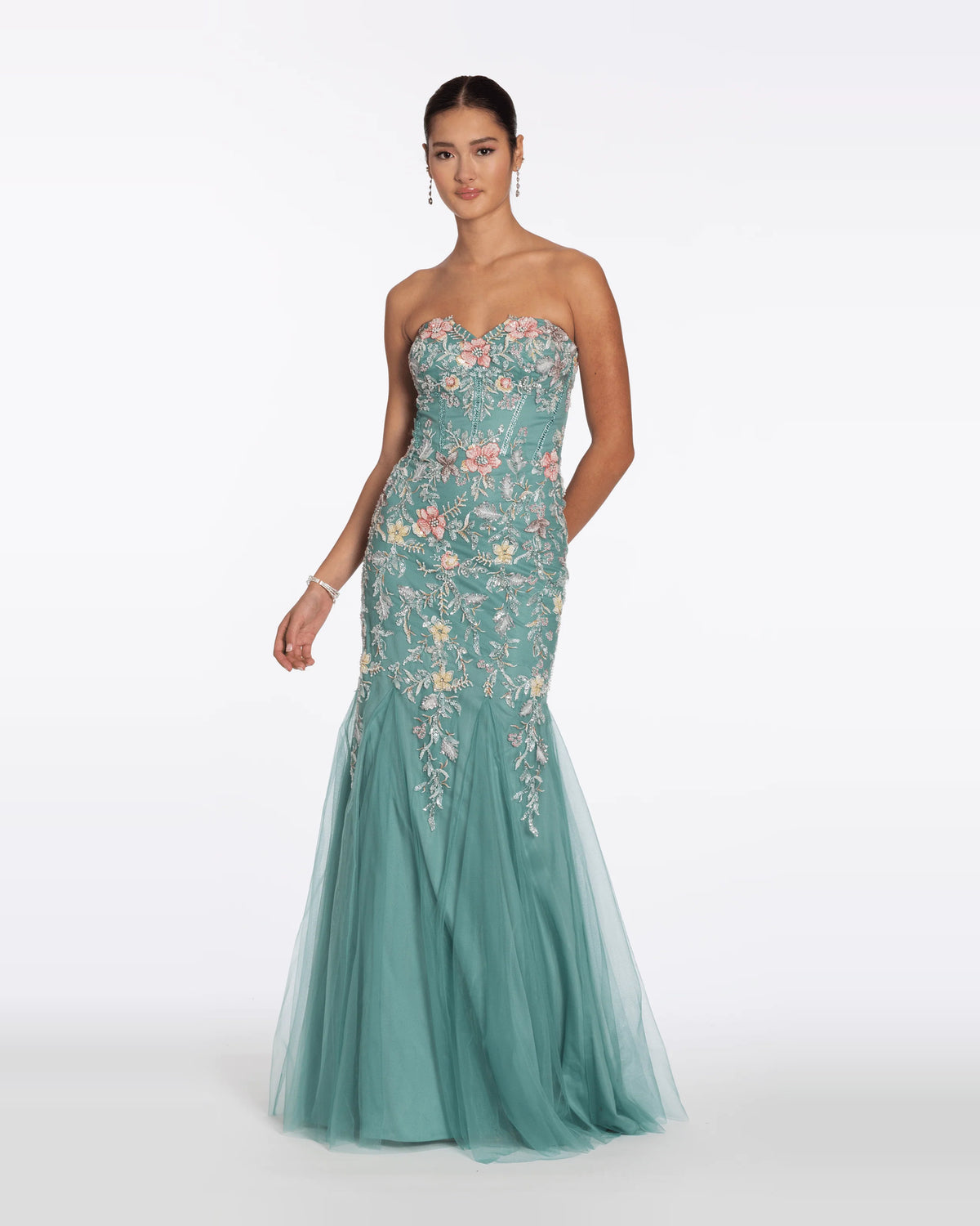 strapless mermaid maxi prom dress - image 2