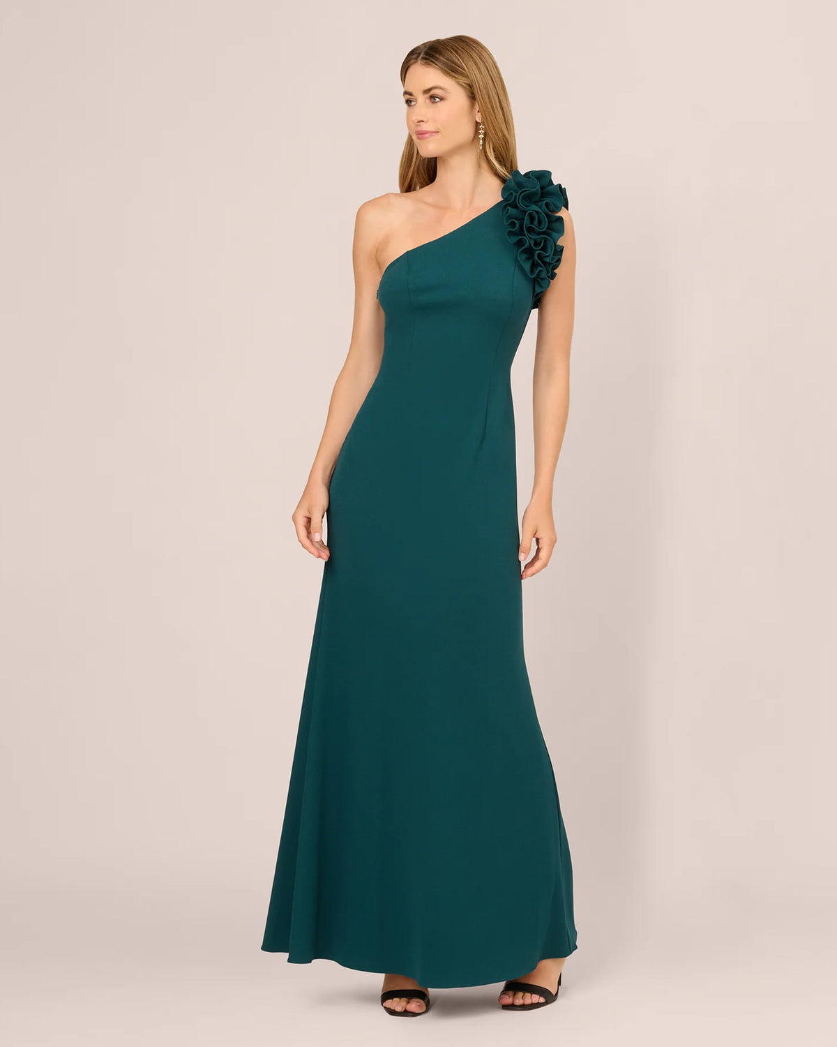 one-shoulder mermaid maxi mother of the bride dress - image 2