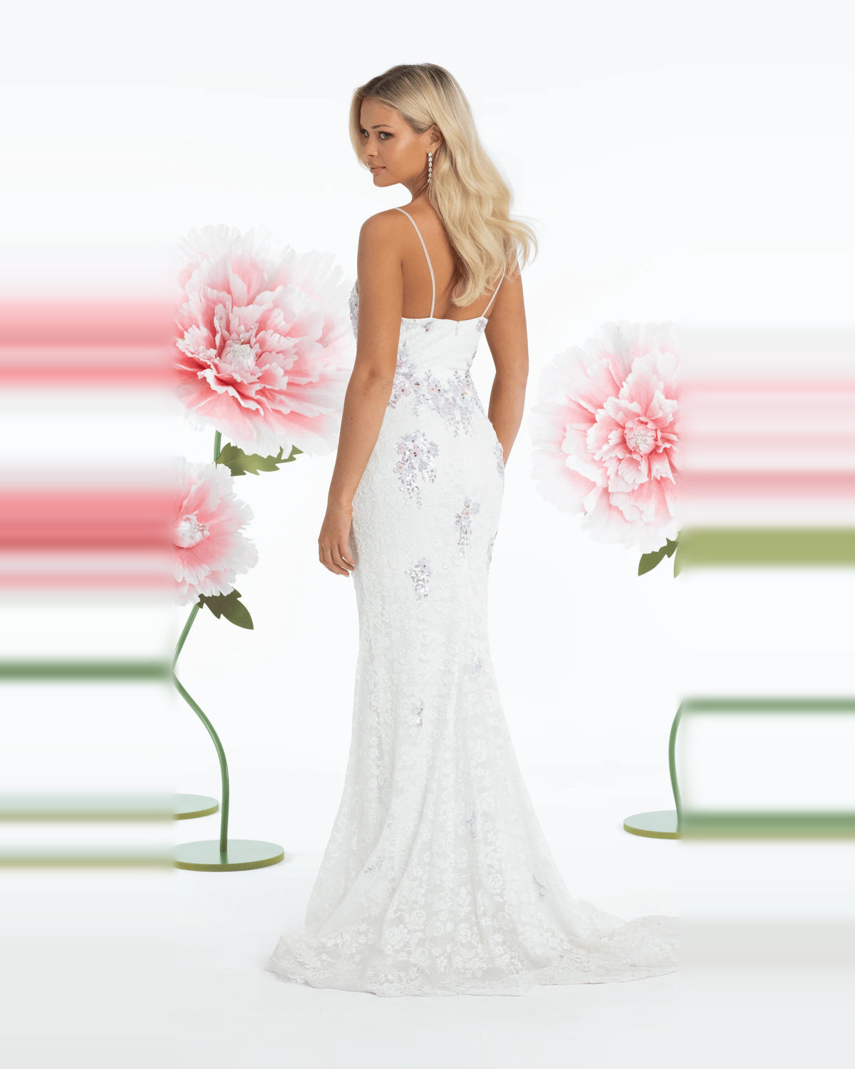 sweetheart trumpet maxi prom dress - image 2