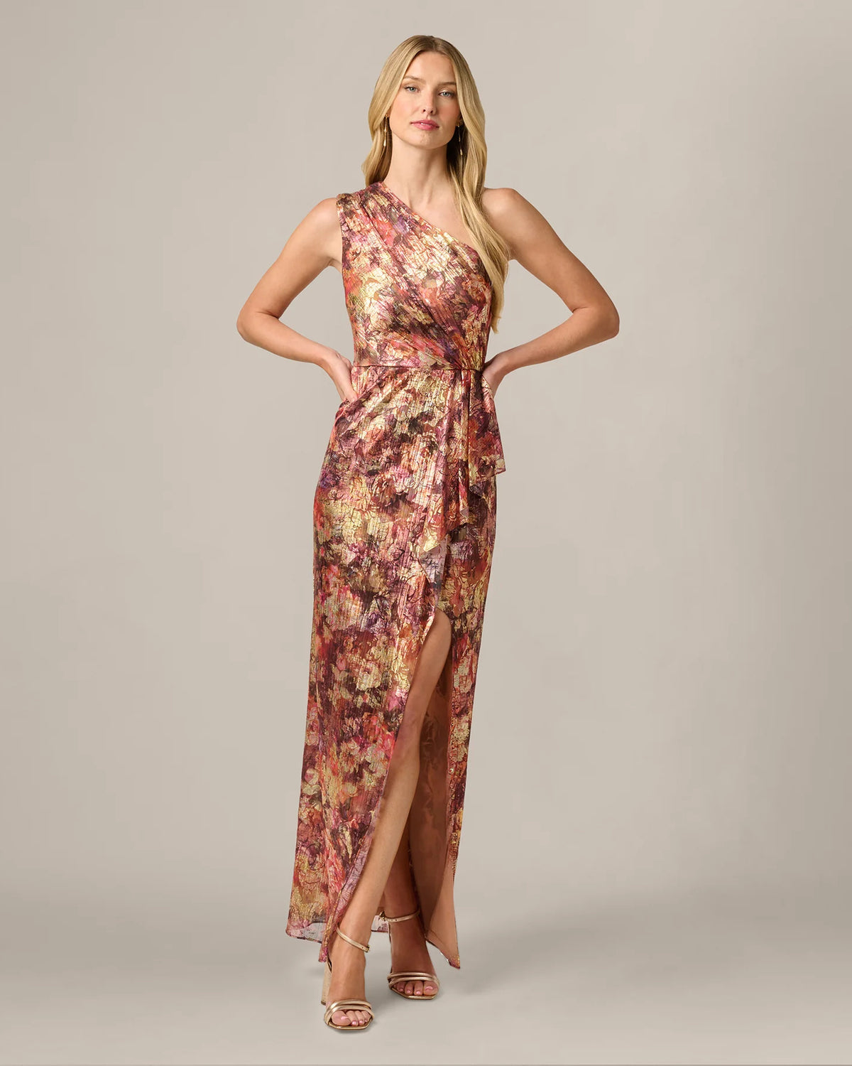 one-shoulder a-line maxi mother of the bride dress - image 2
