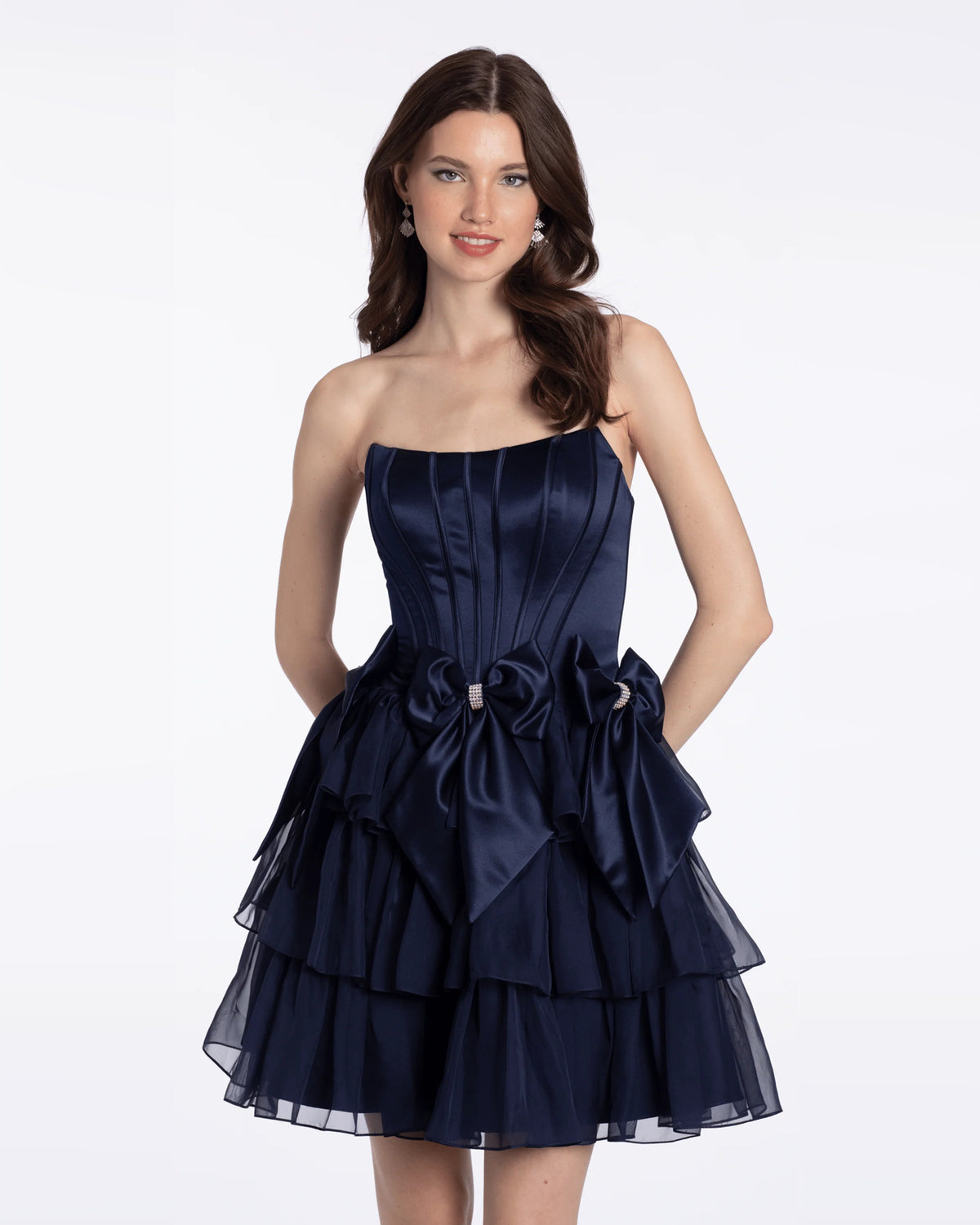 strapless fit-and-flare maxi homecoming dress - image 2