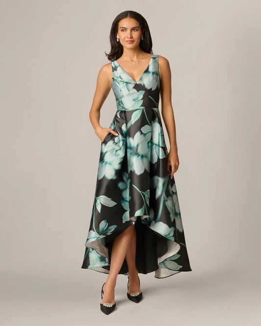 spaghetti strap a-line maxi mother of the bride dress - image 2