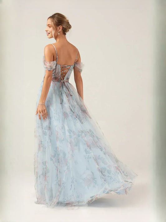 As Picture floor-length prom dress, alternate view showing the bodice and skirt