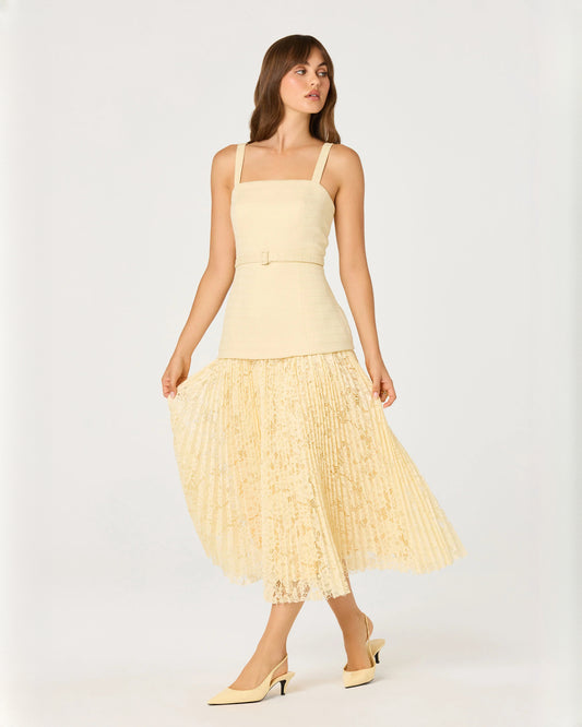 sleeveless chiffon a-line midi bridesmaid dress - image 2