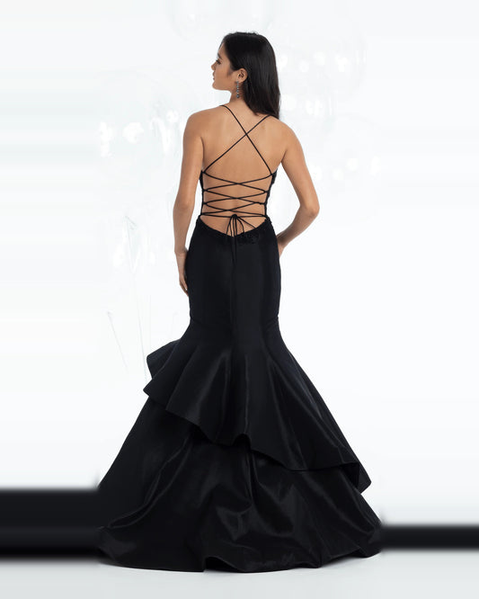 mermaid maxi prom dress - image 2