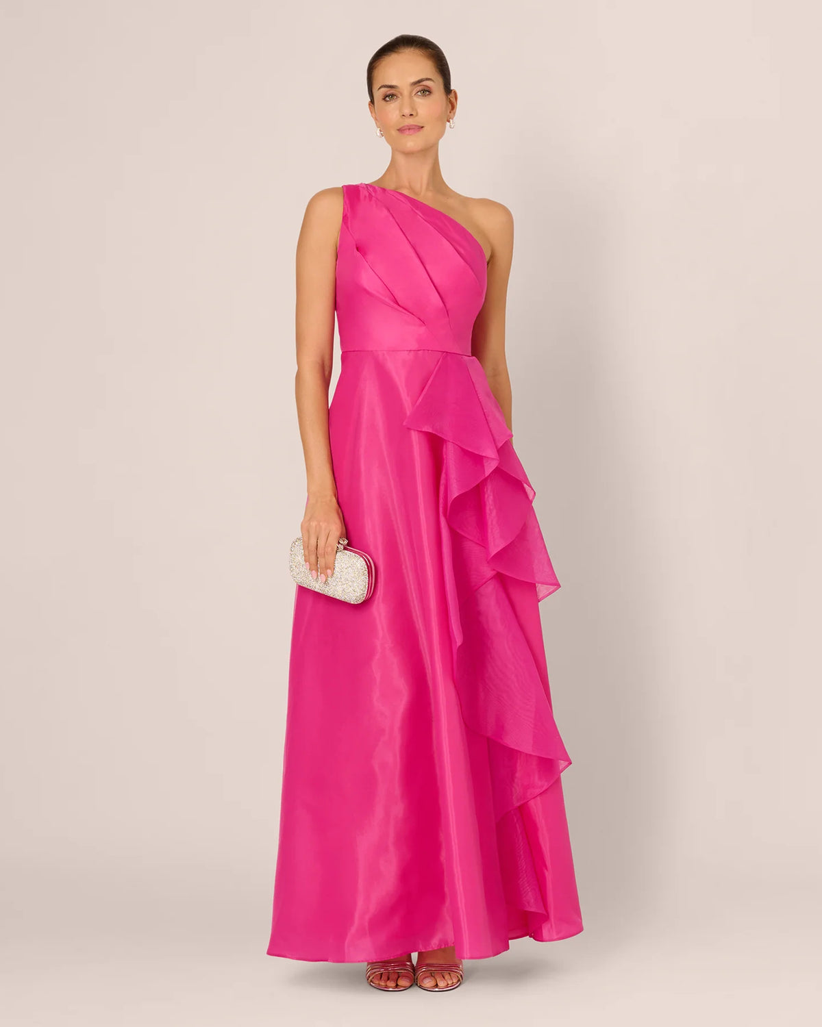one-shoulder a-line maxi mother of the bride dress - image 2