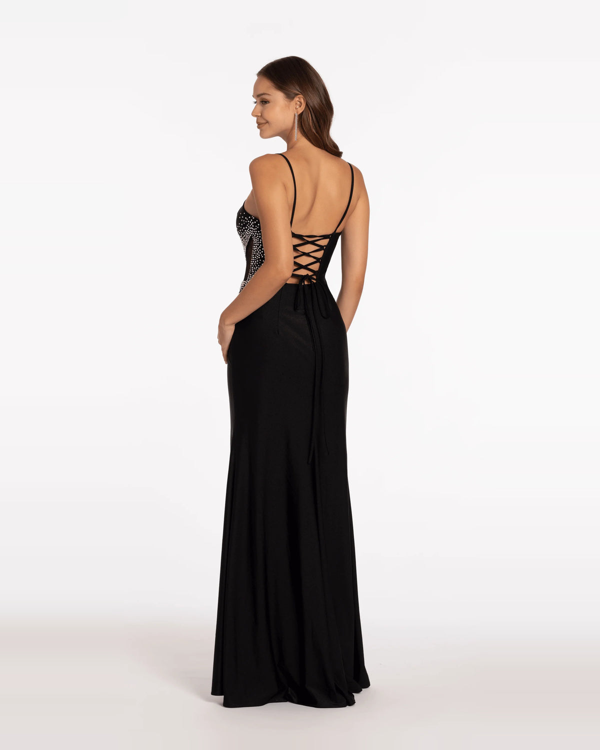 sweetheart column maxi prom dress - image 2