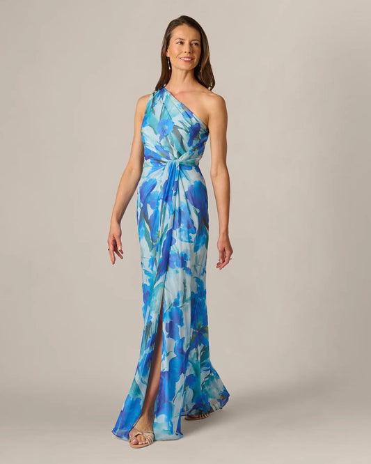 one-shoulder a-line maxi mother of the bride dress - image 2