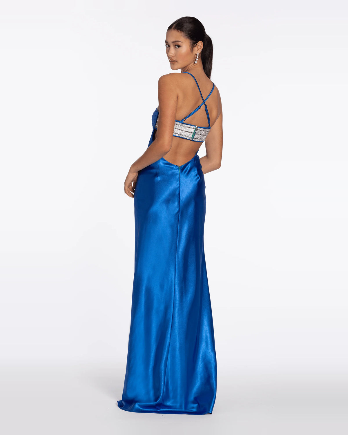 sweetheart column maxi prom dress - image 2
