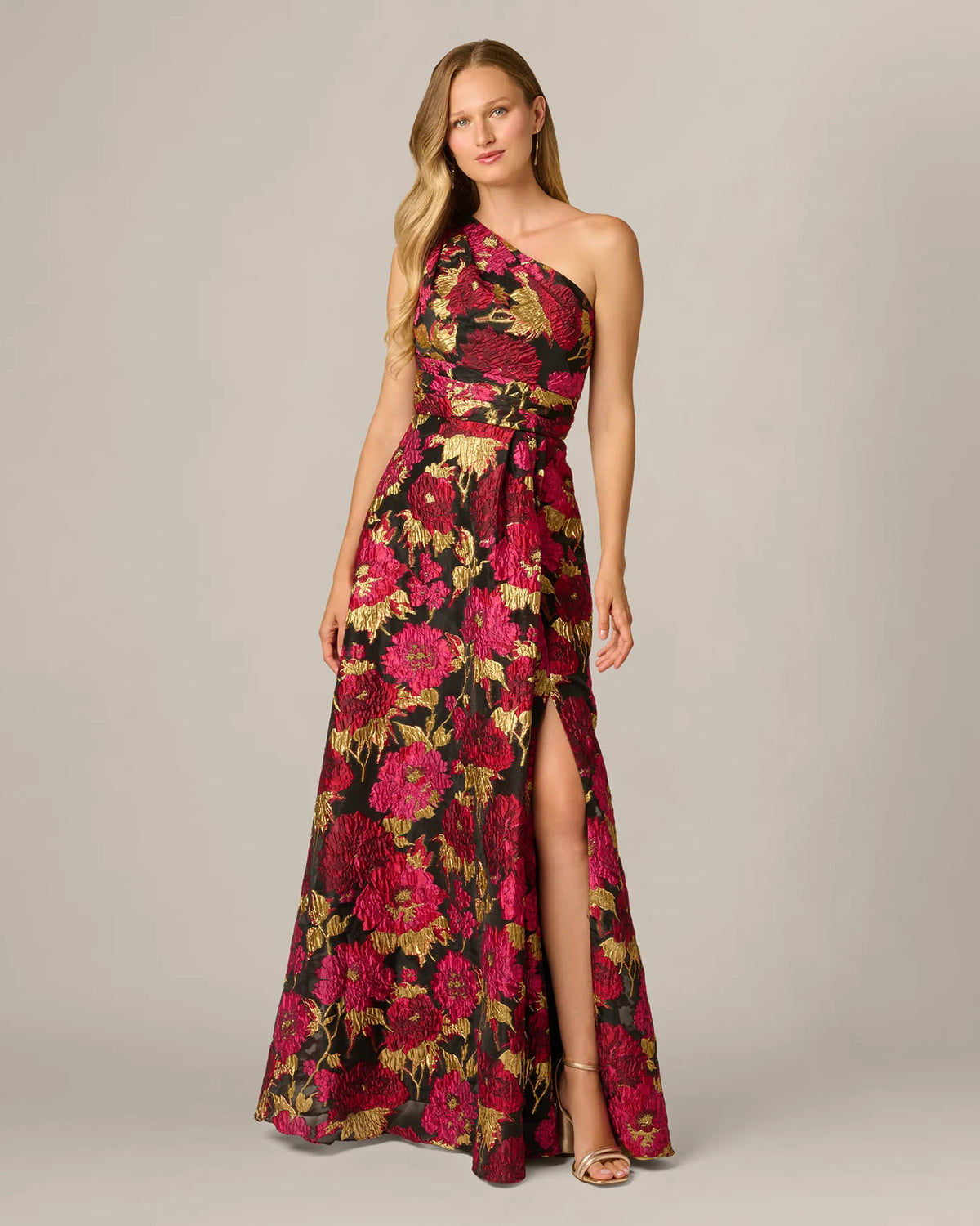 one-shoulder a-line maxi mother of the bride dress - image 2