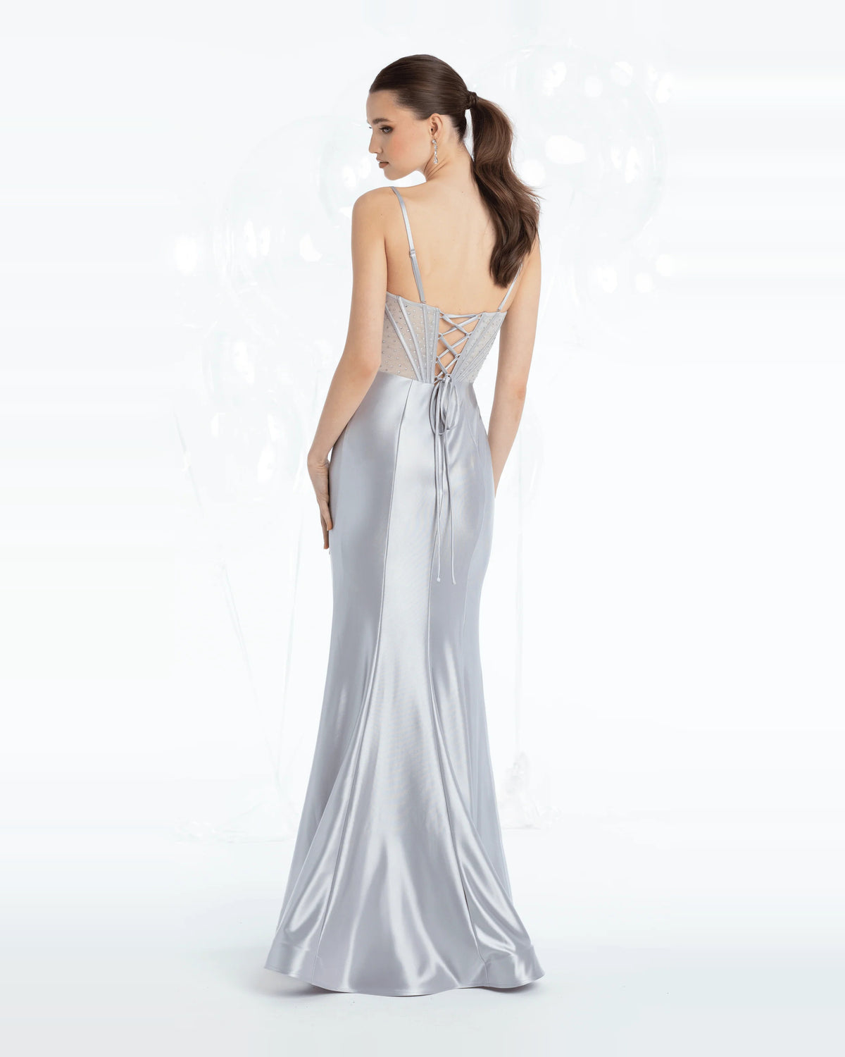 sweetheart trumpet maxi prom dress - image 2