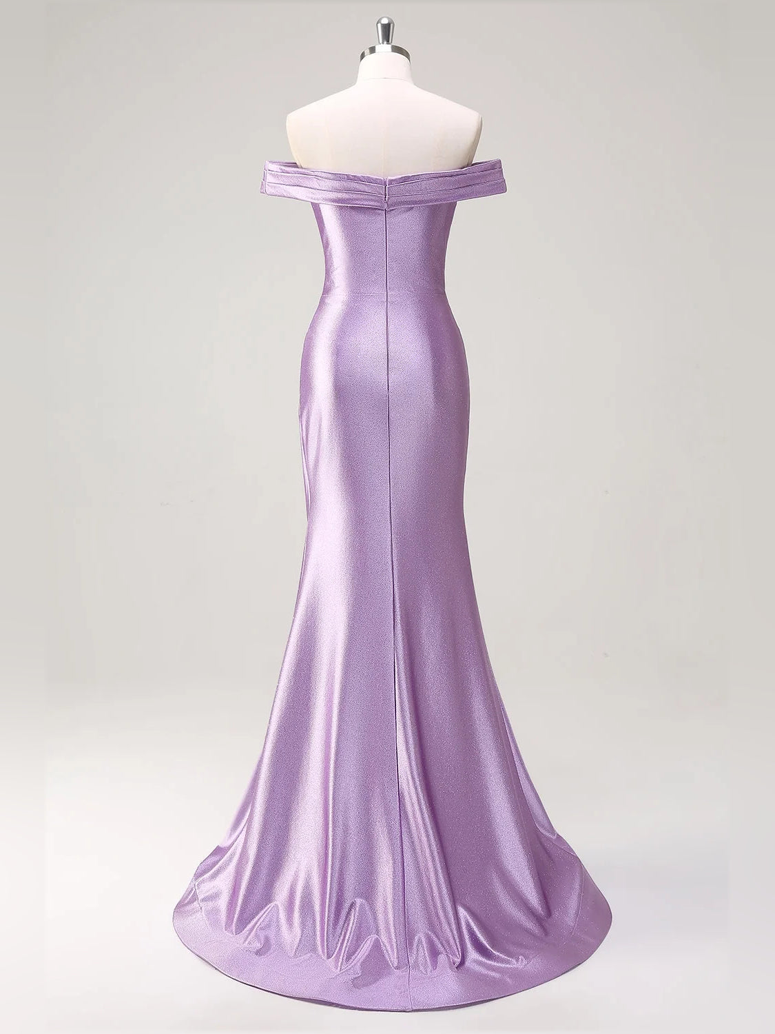 Lavender floor-length prom dress, alternate view showing the bodice and skirt