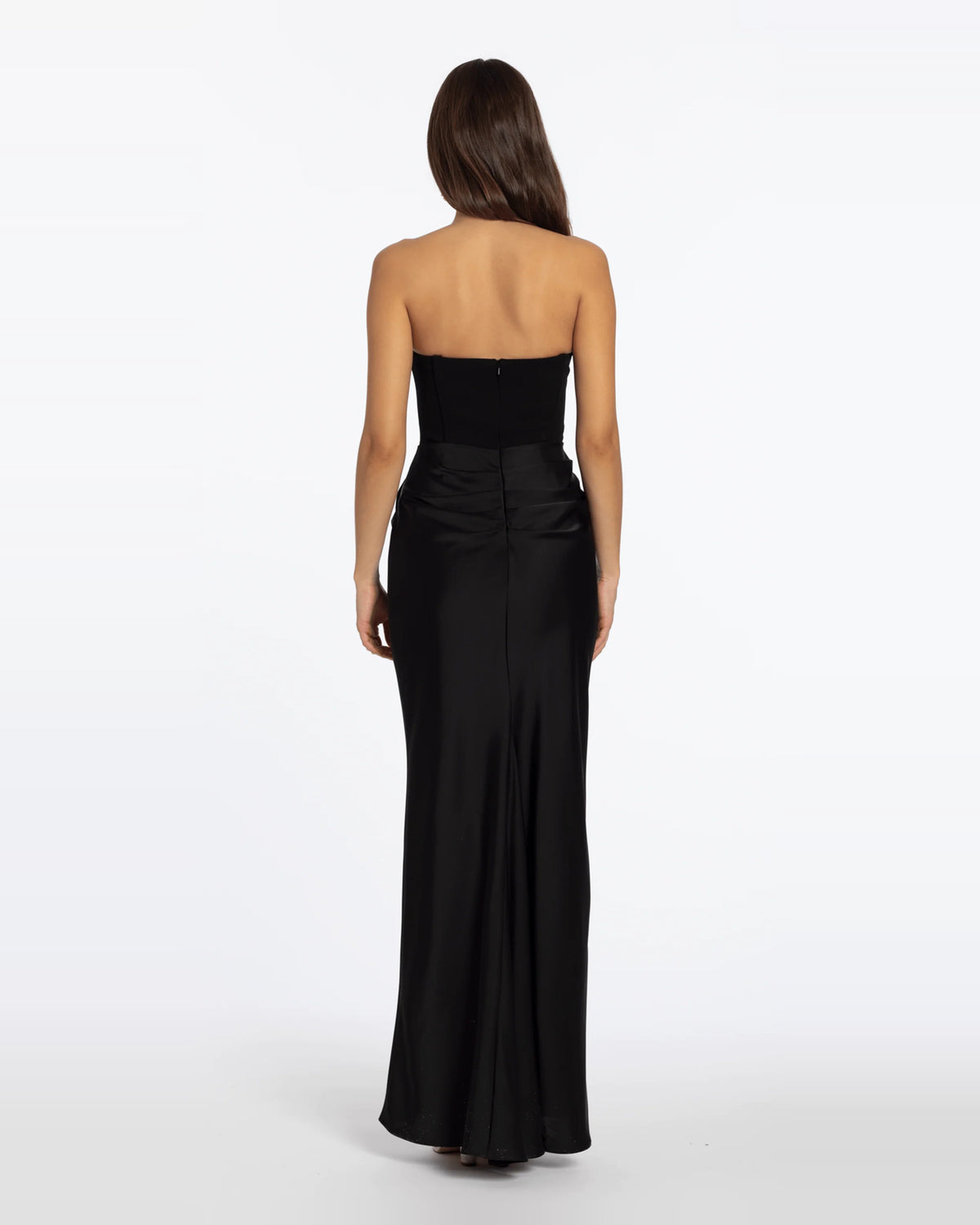 strapless column floor-length prom dress - image 2
