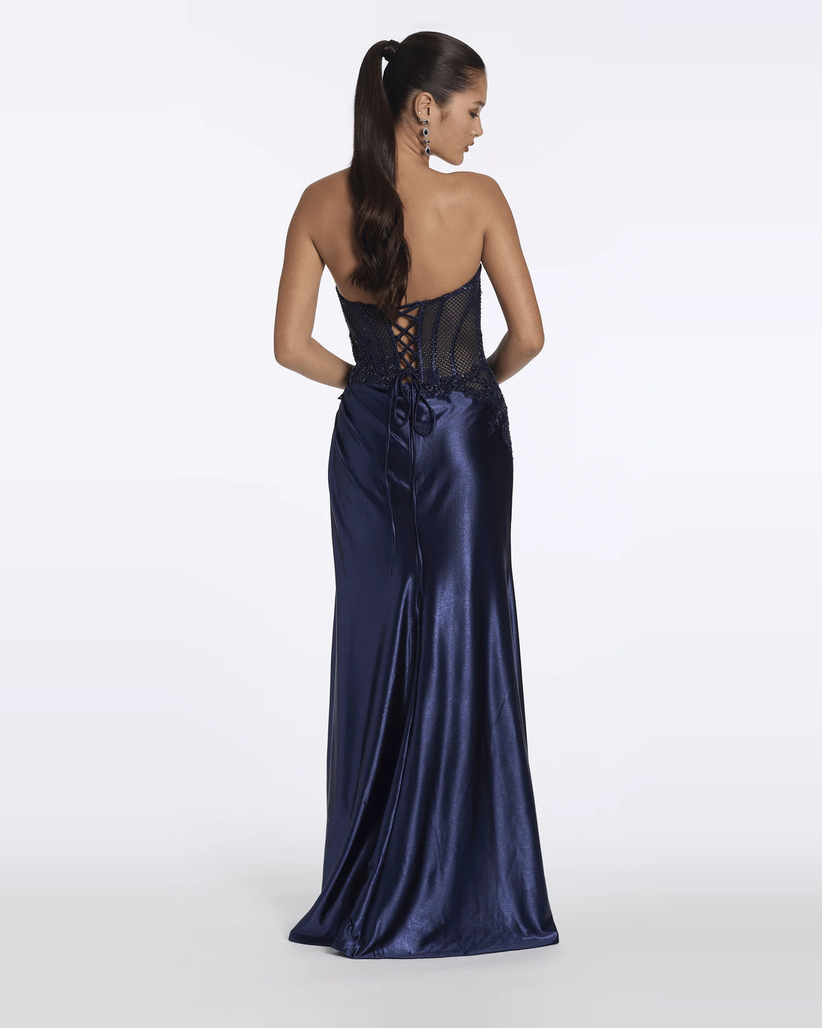 strapless trumpet maxi prom dress - image 2