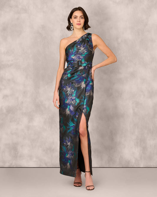 one-shoulder a-line maxi mother of the bride dress - image 2