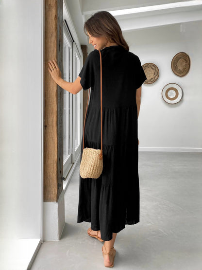 Black midi formal dress, alternate view