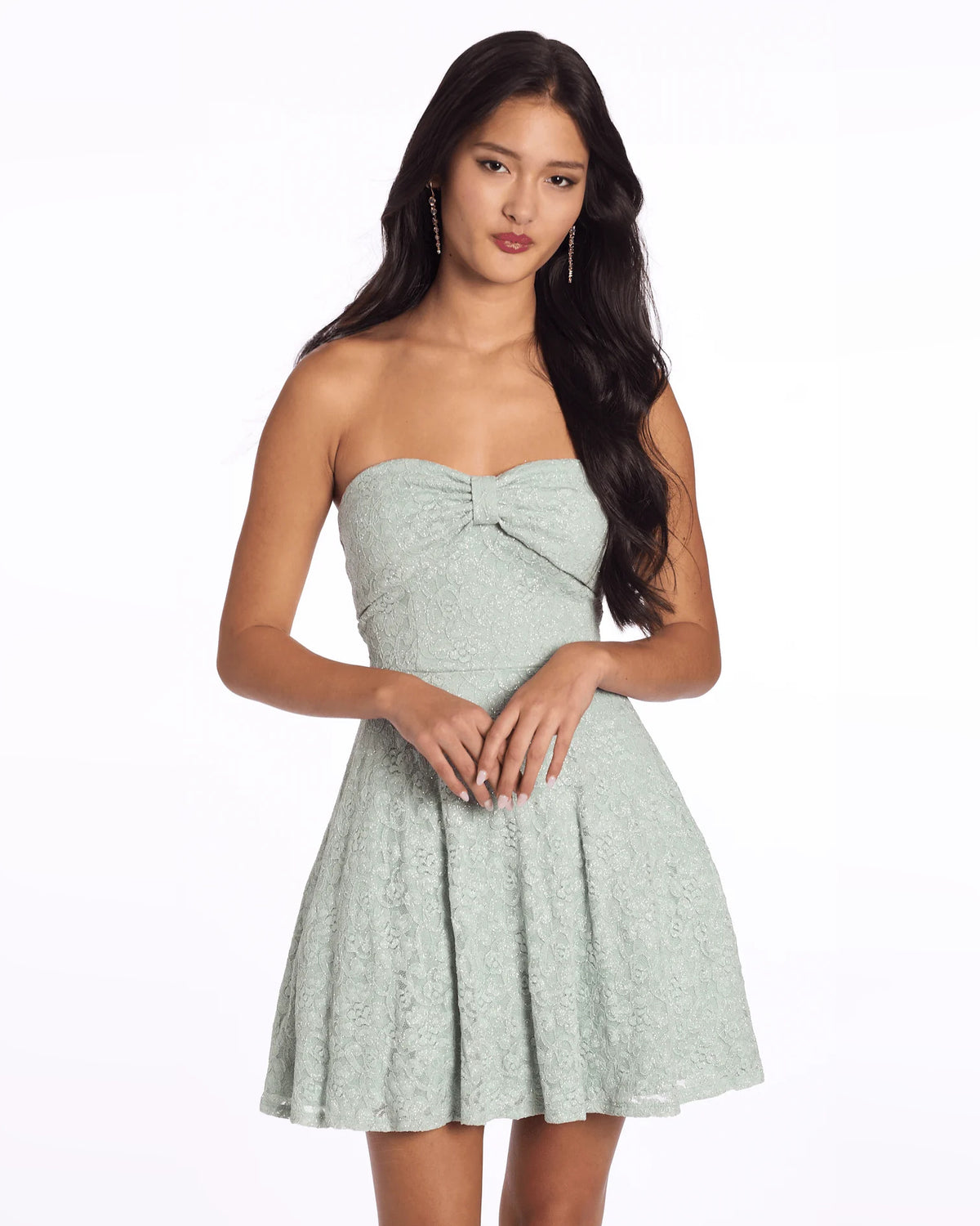 strapless fit-and-flare maxi homecoming dress - image 2