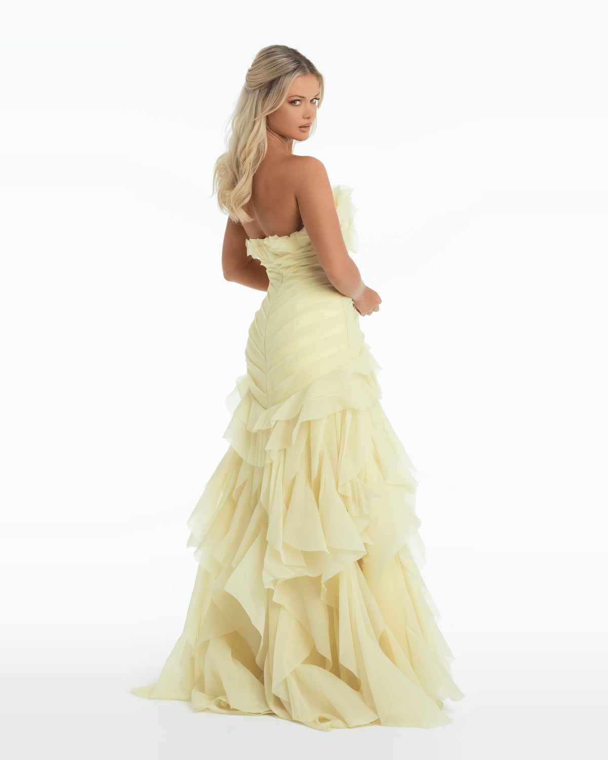 strapless a-line maxi prom dress - image 2