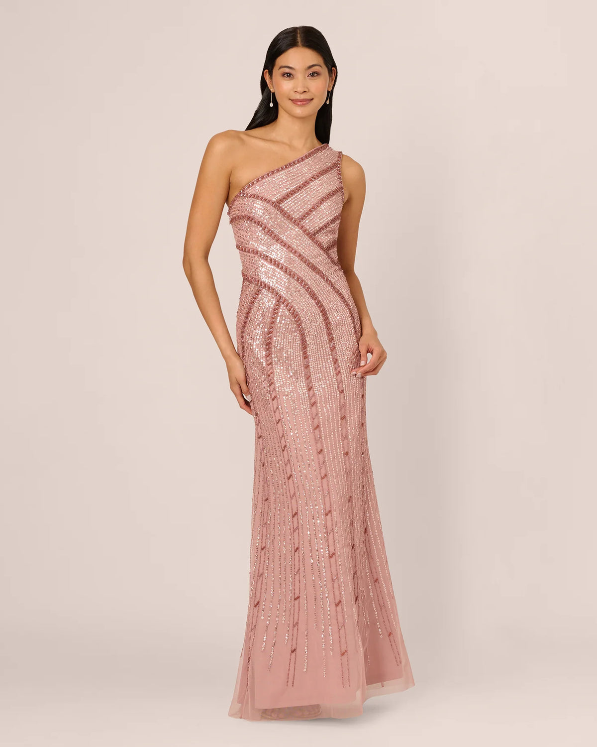 one-shoulder mermaid maxi mother of the bride dress - image 2