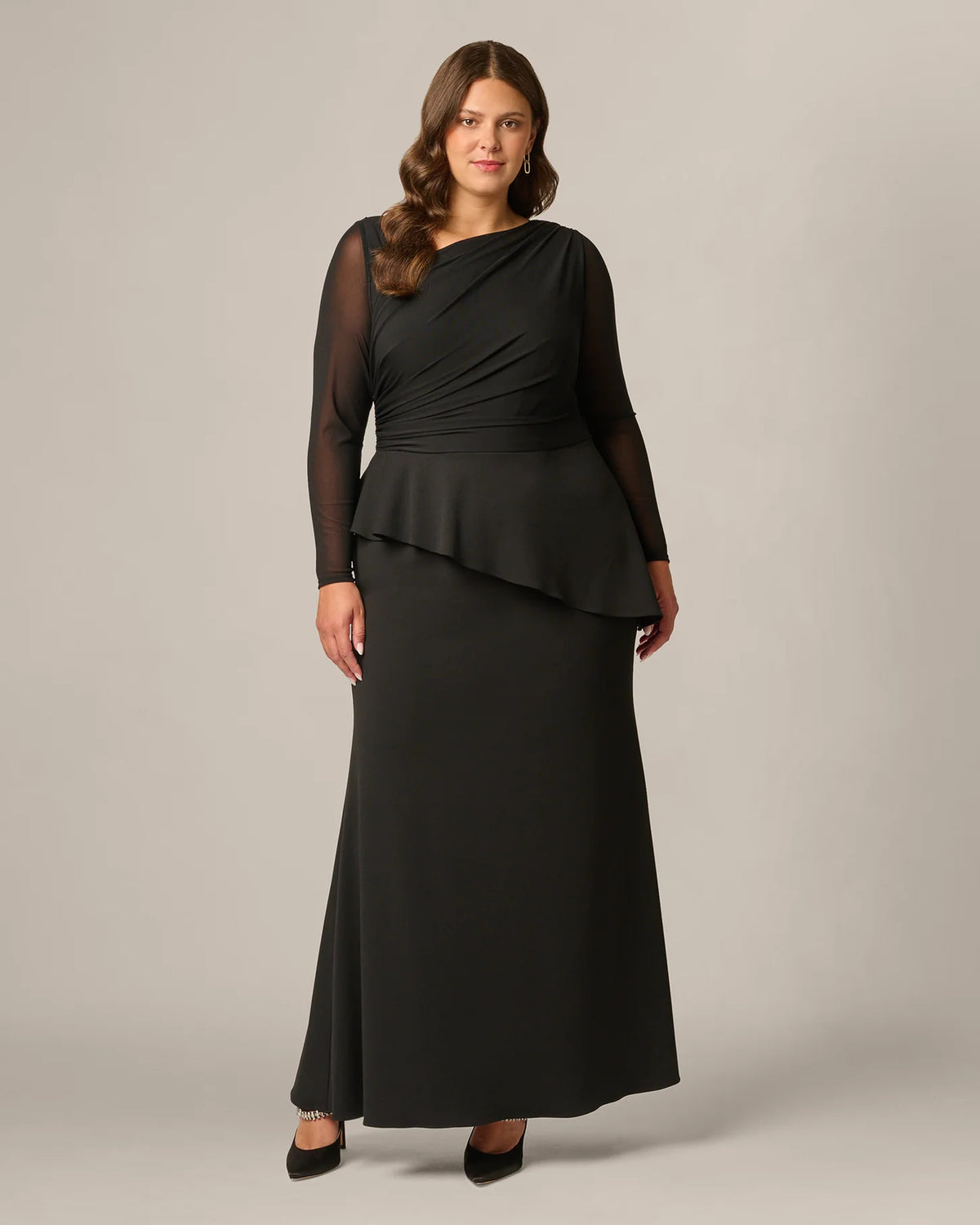 spaghetti strap a-line maxi mother of the bride dress - image 2
