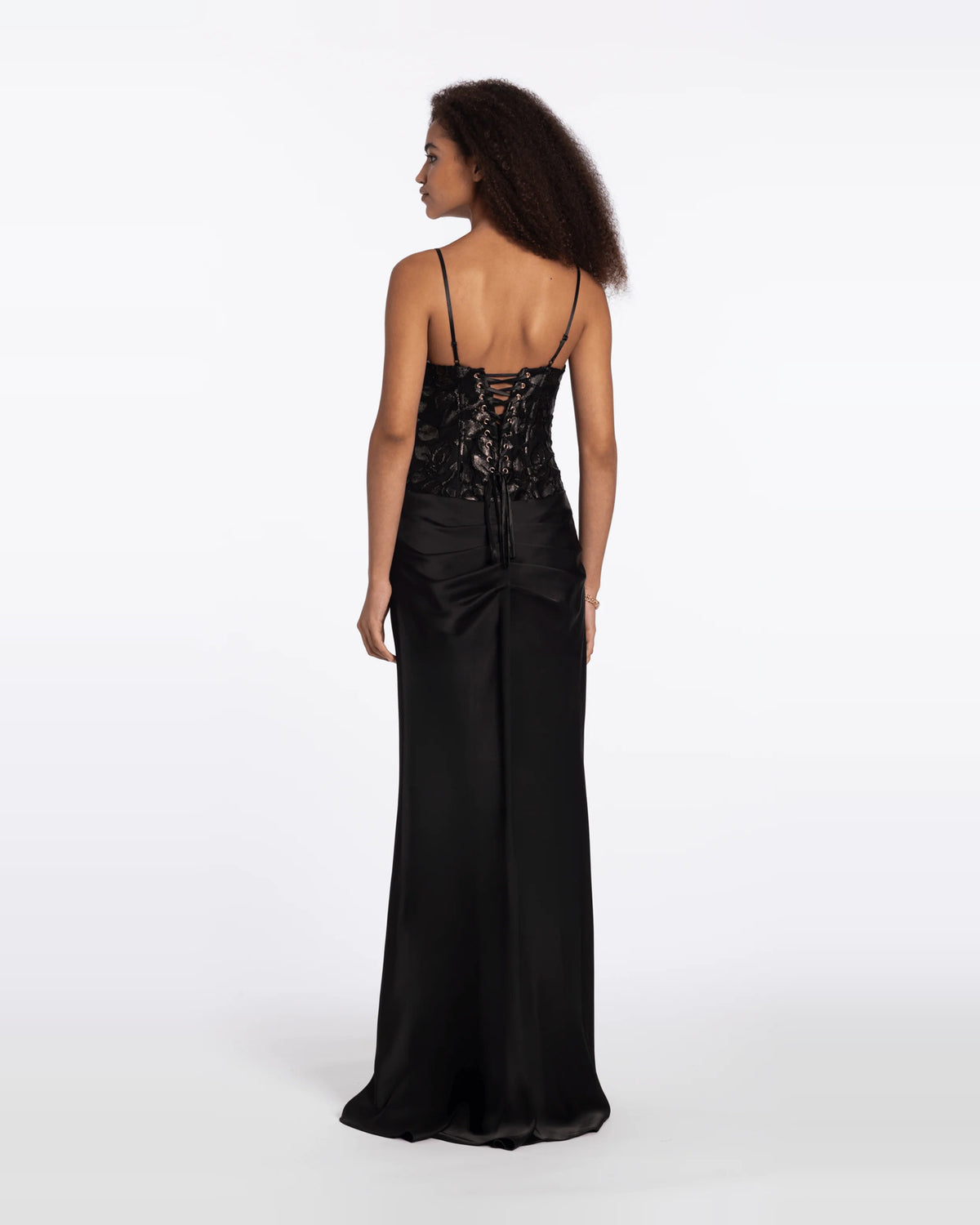 strapless column maxi prom dress - image 2