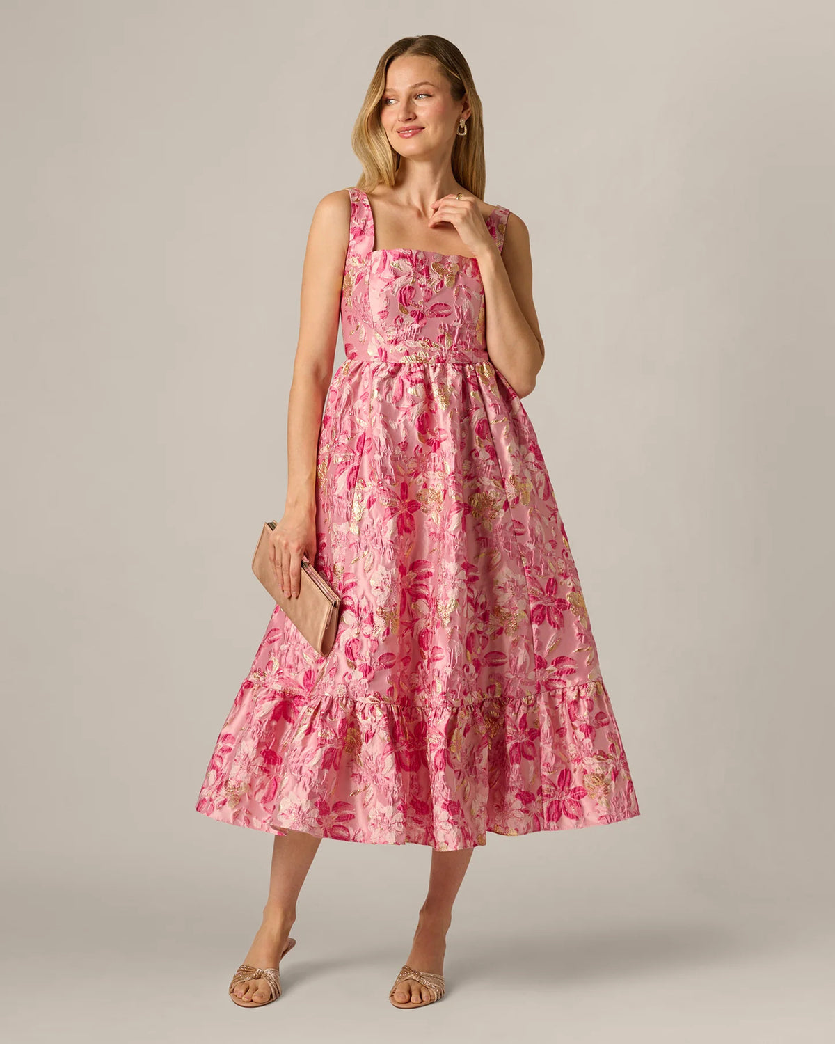 a-line midi mother of the bride dress - image 2