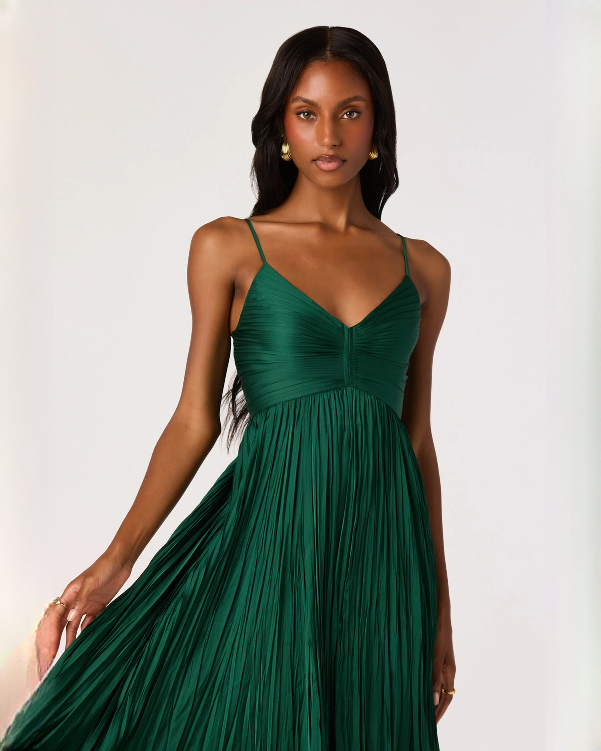 sleeveless chiffon a-line midi bridesmaid dress - image 2