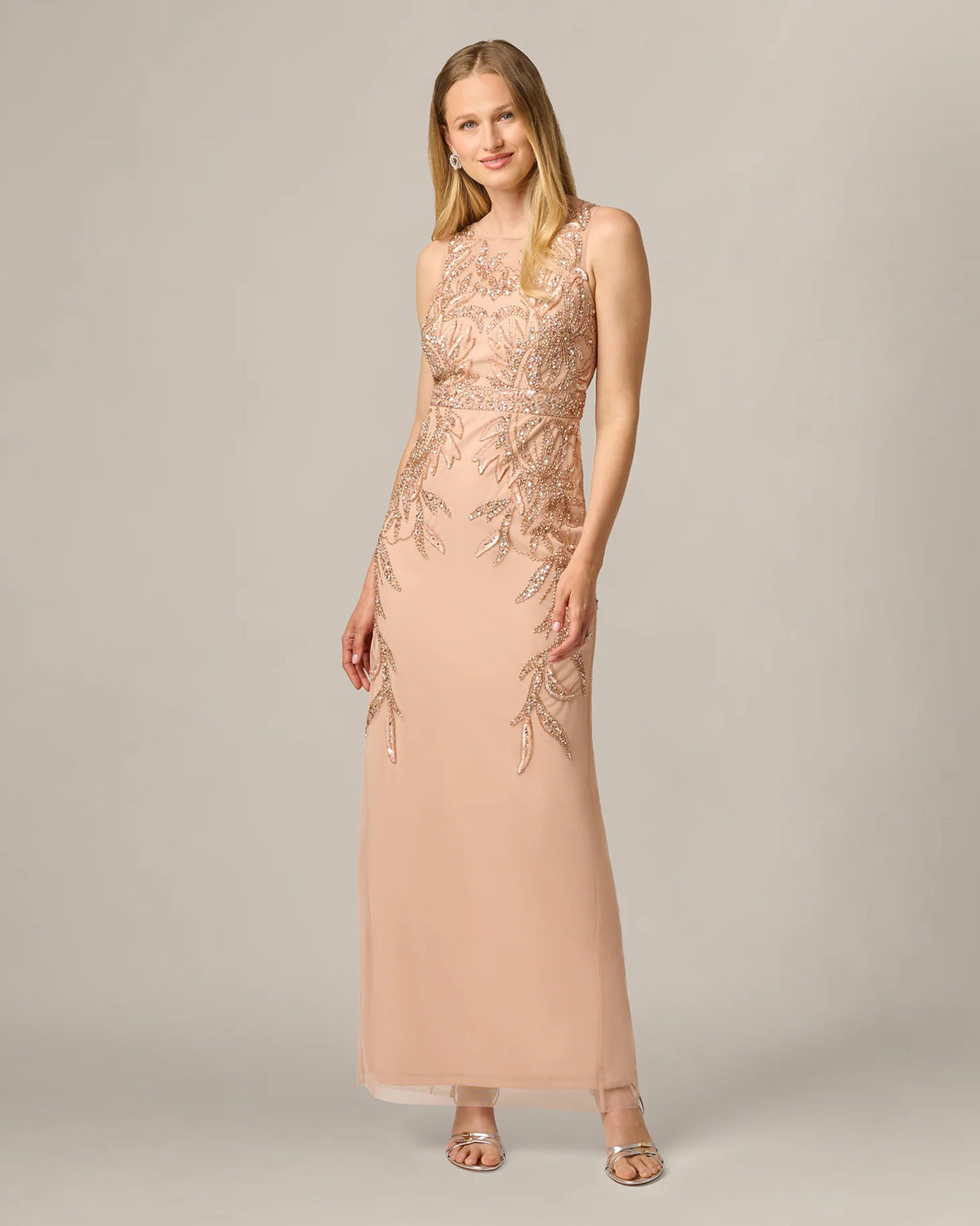 sleeveless sheath maxi mother of the bride dress - image 2