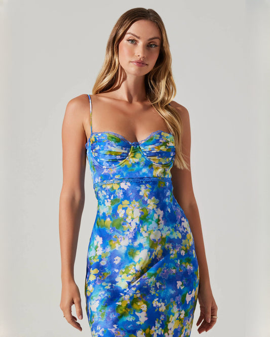 sleeveless satin a-line maxi bridesmaid dress - image 2