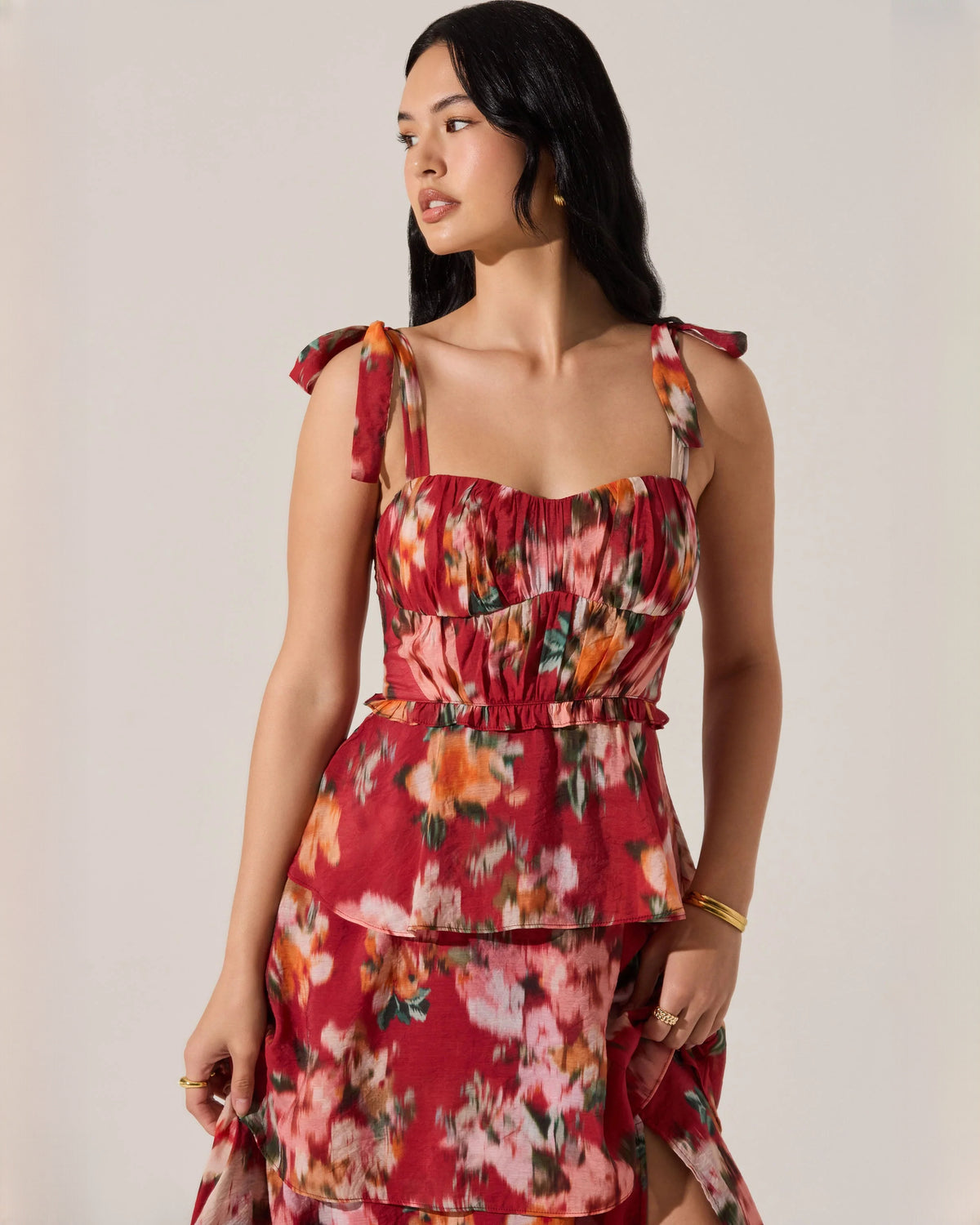 sweetheart chiffon a-line maxi bridesmaid dress - image 2