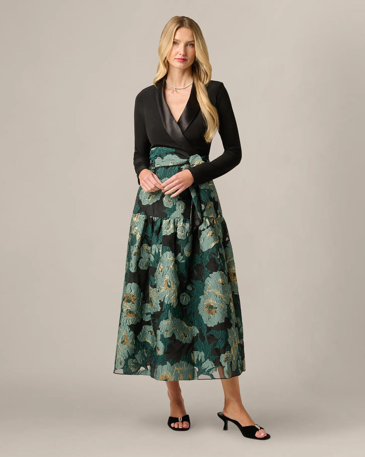 spaghetti strap a-line maxi mother of the bride dress - image 2