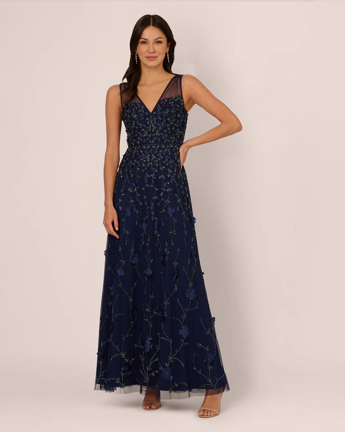 sleeveless a-line maxi mother of the bride dress - image 2