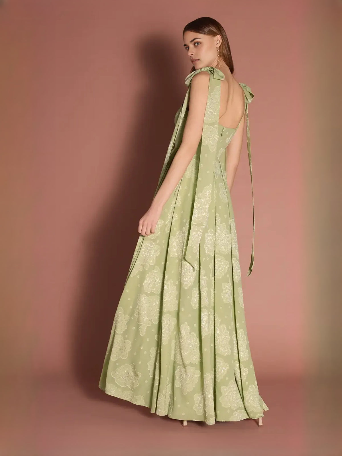 As Picture maxi prom dress, alternate view showing the bodice and skirt