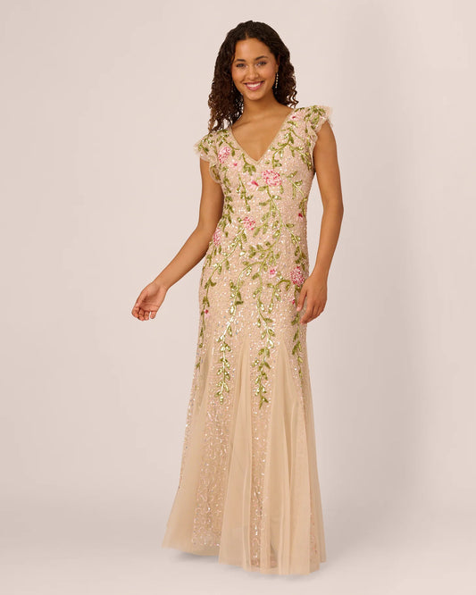 v neck mermaid floor-length mother of the bride dress - image 2