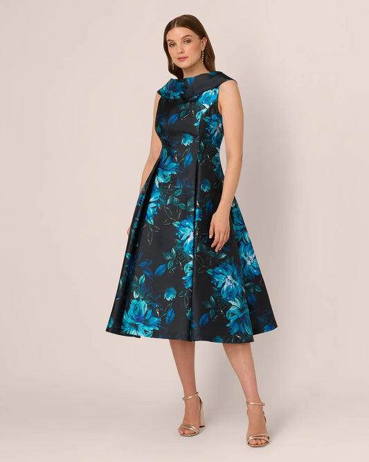 sleeveless a-line midi mother of the bride dress - image 2