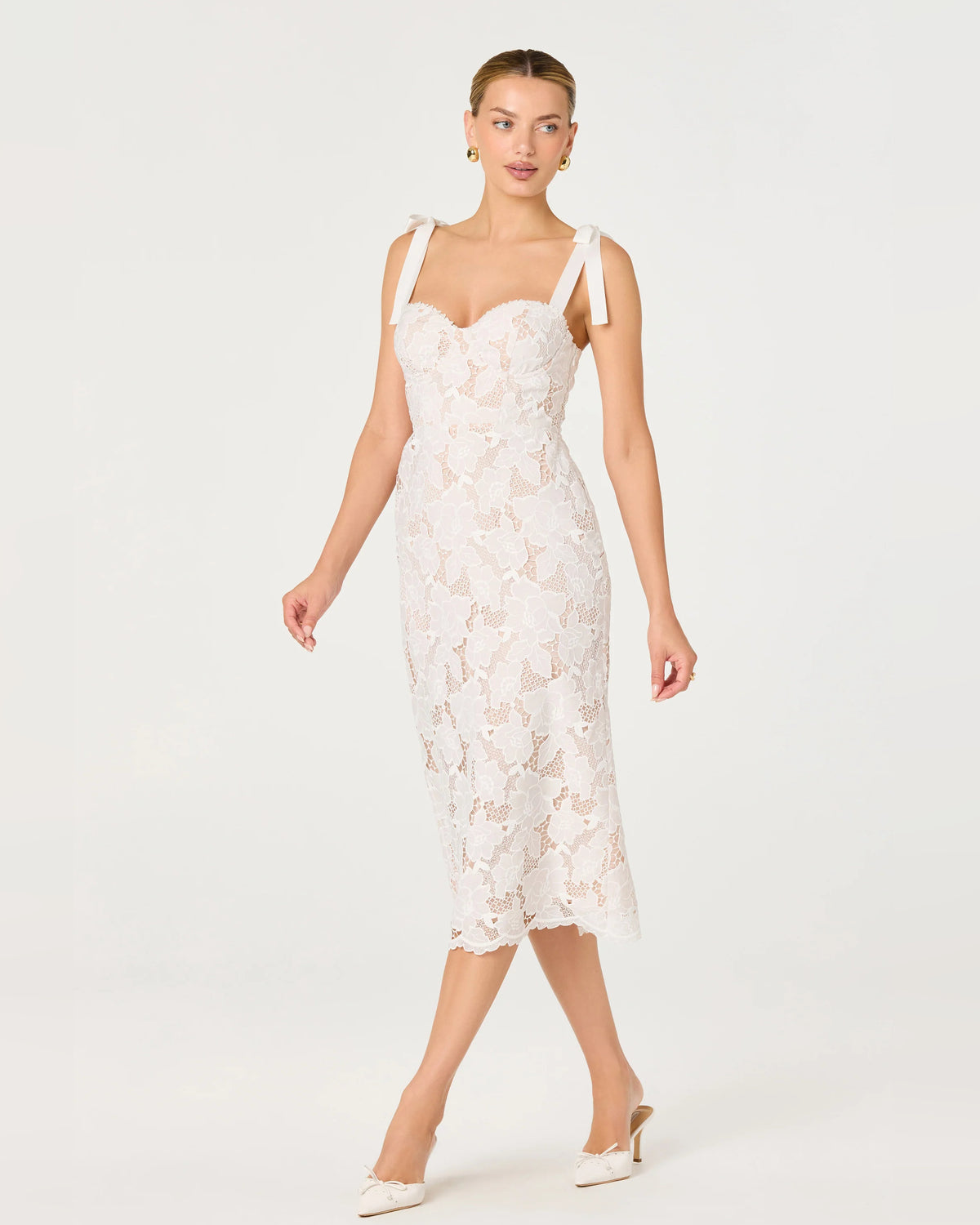spaghetti strap a-line midi homecoming dress - image 2