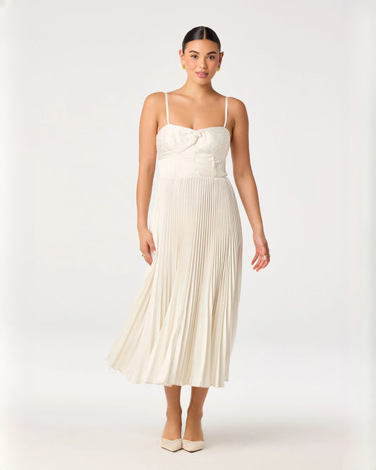 sweetheart chiffon a-line midi bridesmaid dress - image 2