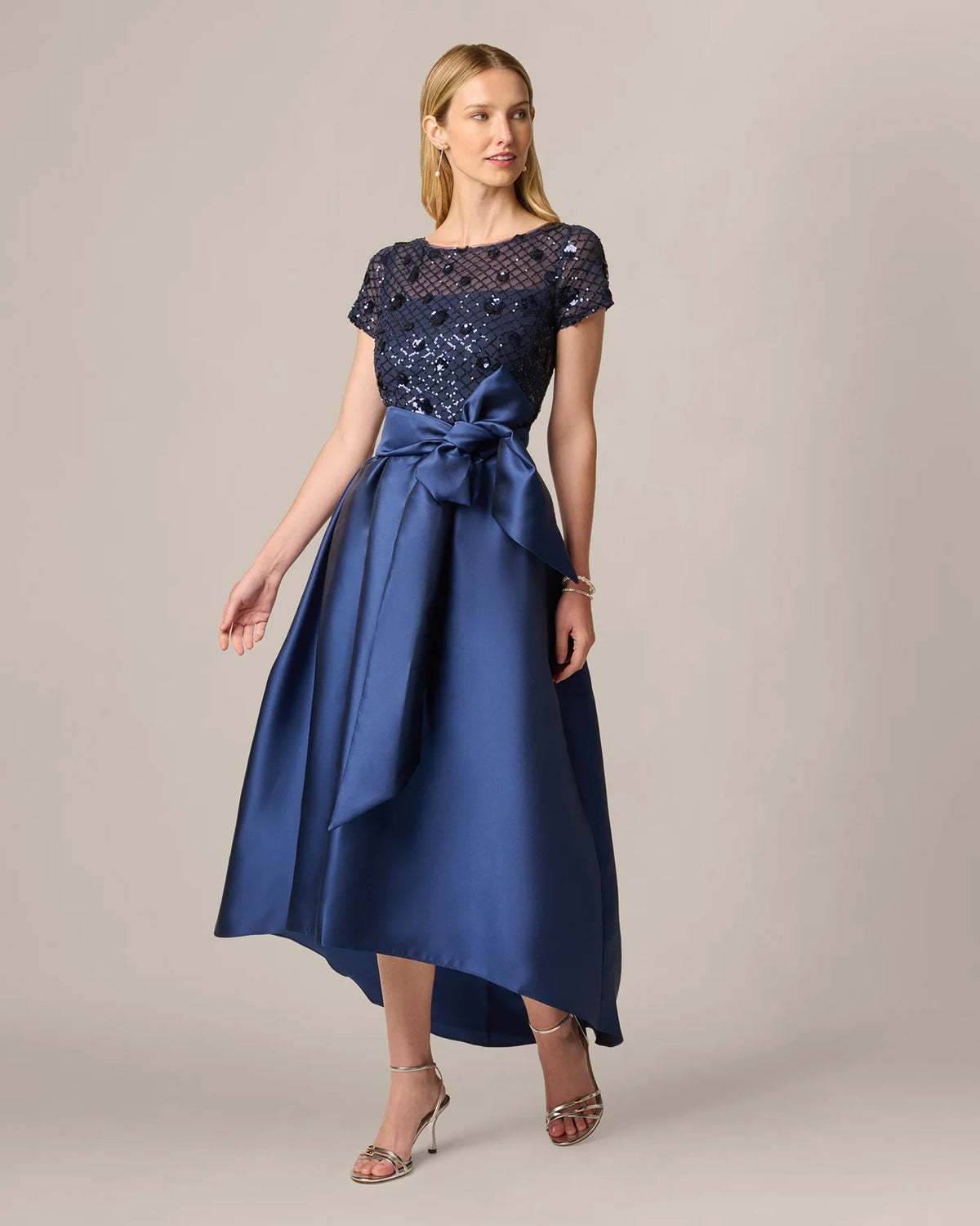 spaghetti strap a-line maxi mother of the bride dress - image 2