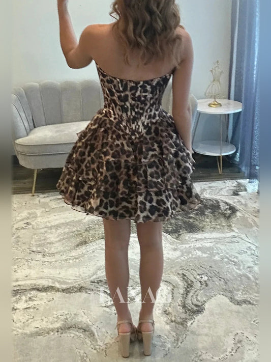 As Picture mini homecoming dress, back view showing the rear of the dress