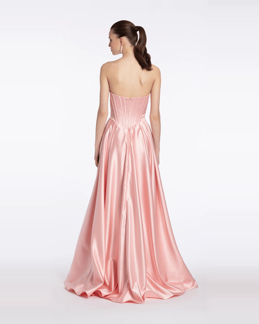 strapless a-line maxi prom dress - image 2
