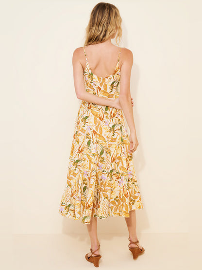 Orange midi formal dress, alternate view