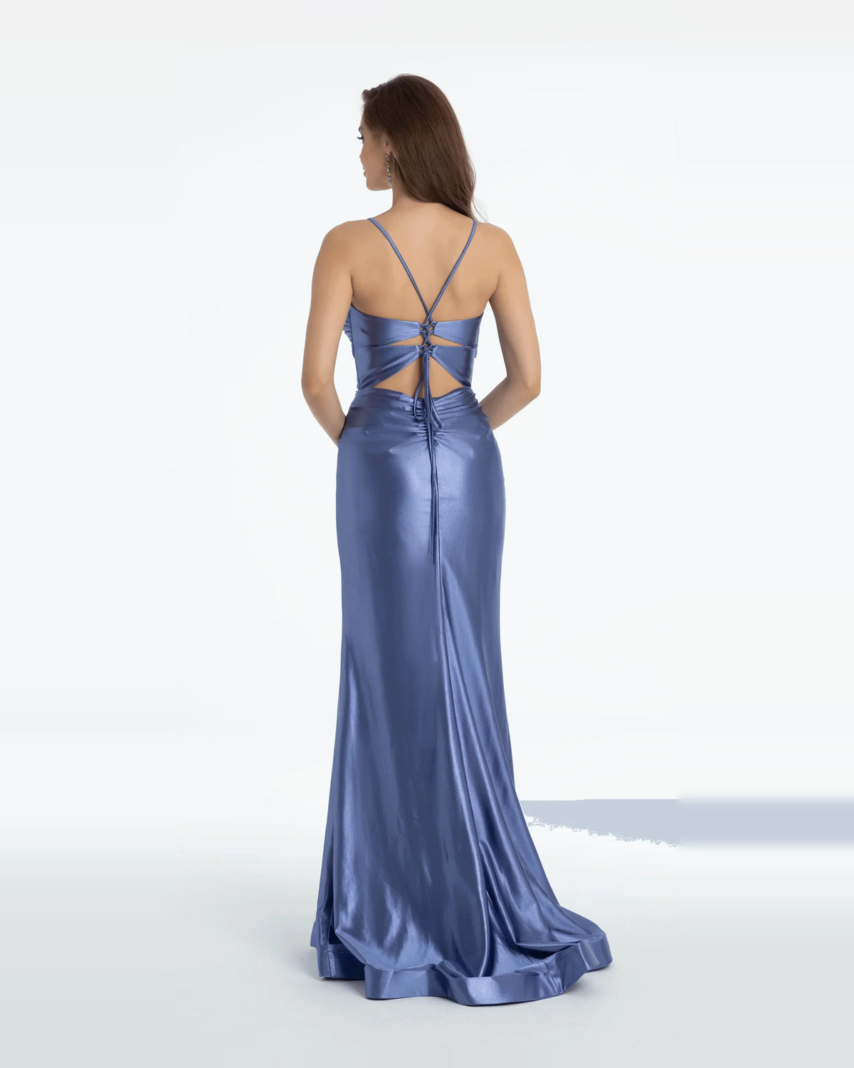 sweetheart column maxi prom dress - image 2