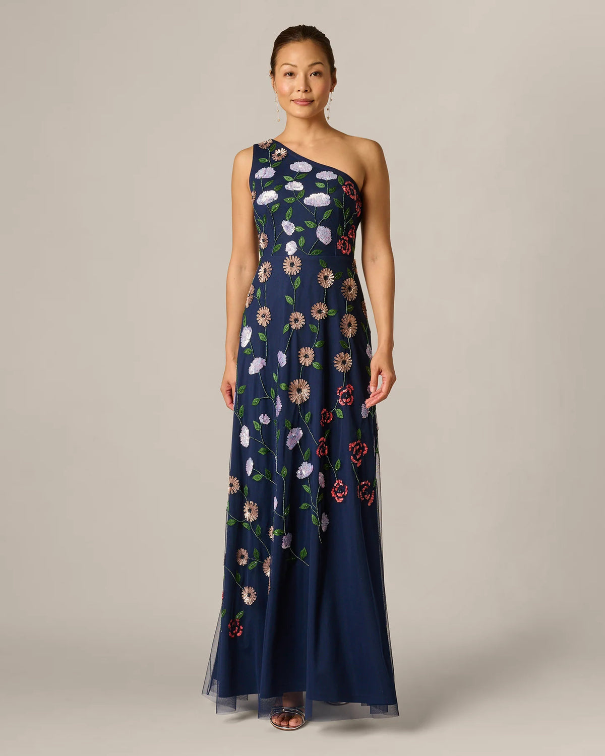 one-shoulder a-line maxi mother of the bride dress - image 2